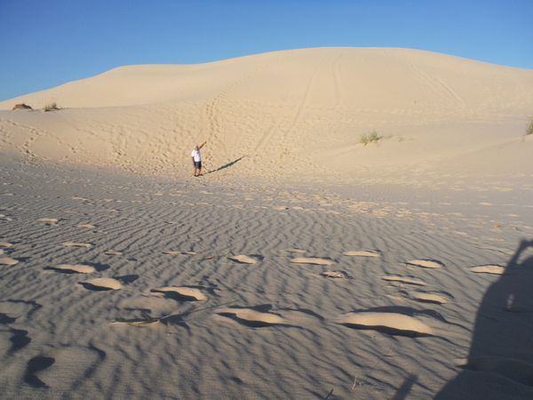 a 70-foot tall sand hill